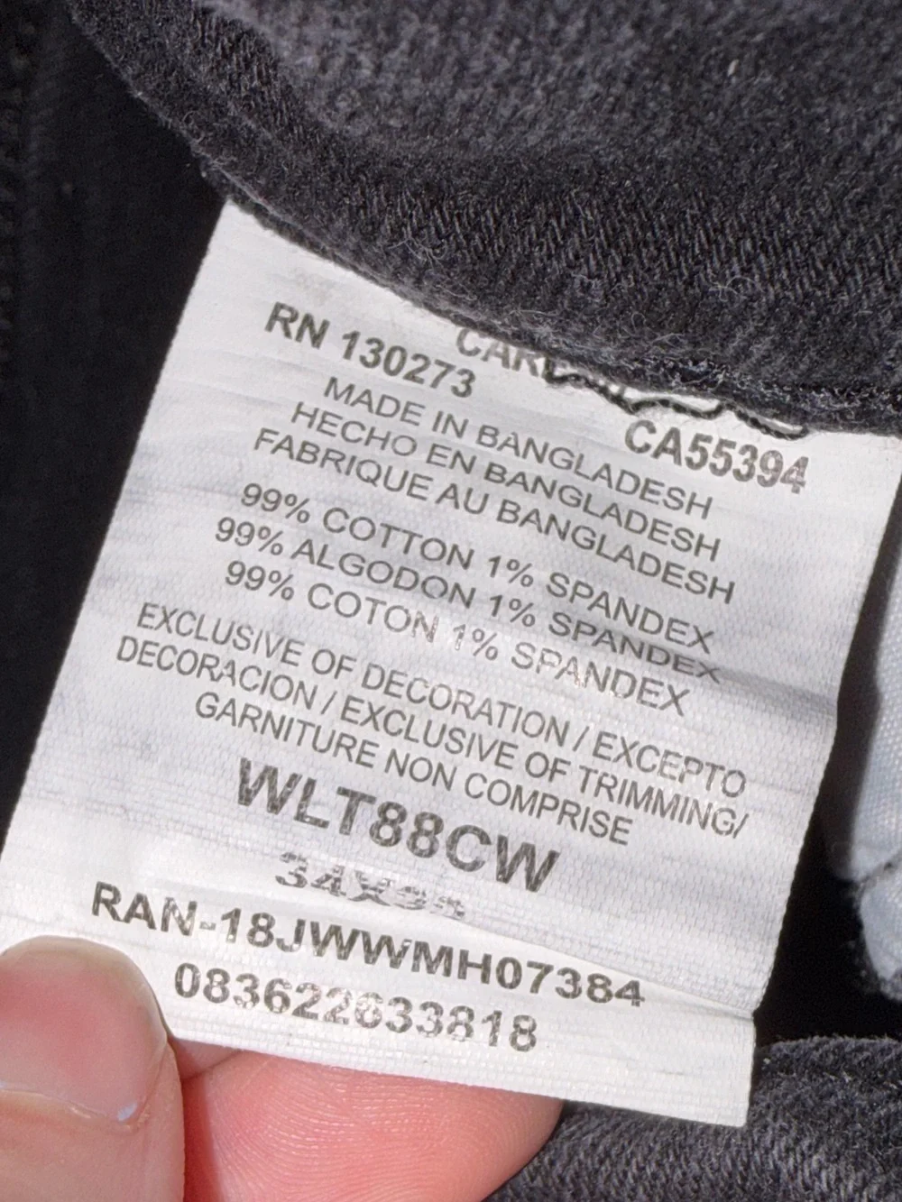 Wrangler Men's Slim Straight Jeans in Black Wash